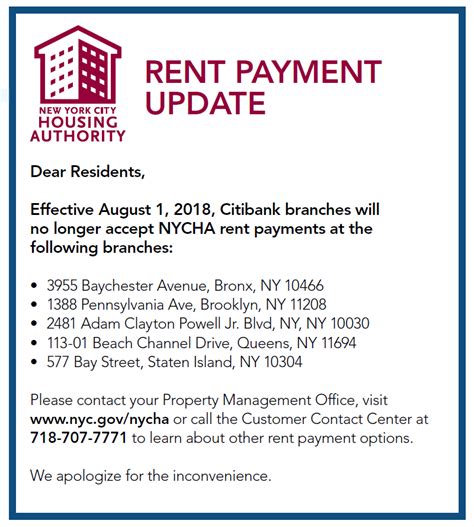 Payments made before 500 PM EST will be credited the same day. . Nycha rent payment